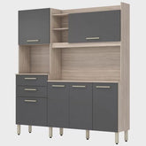 Armário de Cozinha 6 Portas 2 Gavetas Select - Lar Sereno