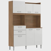 Armário de Cozinha 6 Portas 2 Gavetas Harmonia - Lar Sereno