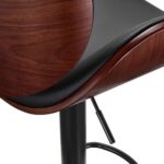 Banqueta Giratória Bergen Preta - Lar Sereno