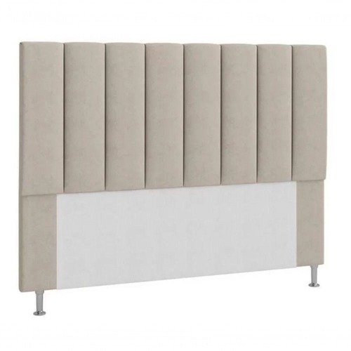 Cabeceira Estofada Cama Box Casal 140 Cm Bege - Lar Sereno