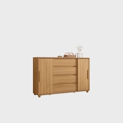 Cômoda 2 Portas Correr 4 Gavetas Evidenza - Lar Sereno