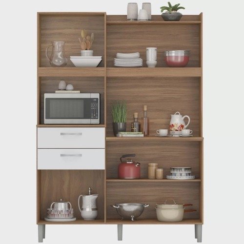 Armário de Cozinha 6 Portas 2 Gavetas Harmonia - Lar Sereno