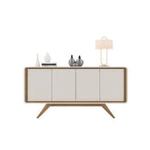 Aparador Buffet Channel Com 4 Portas Em Mdf Lar Sereno Nature off White - Lar Sereno