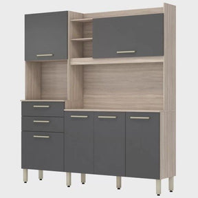 Armário de Cozinha 6 Portas 2 Gavetas Select - Lar Sereno