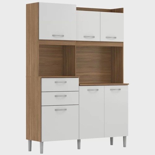 Armário de Cozinha 6 Portas 2 Gavetas Harmonia - Lar Sereno