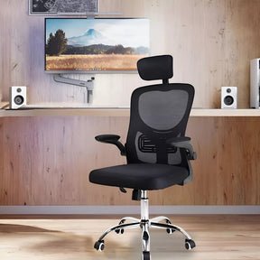 Kit 2 Cadeira De Escritório Giratória Preta Com Rodinhas Cor Preto - Lar Sereno