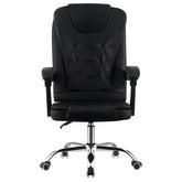 Cadeira de Escritório Presidente Base Cromada com Rodinha Preta - Lar Sereno