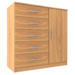 Cômoda 5 Gavetas 1 Porta Zurique - Lar Sereno