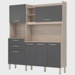 Armário de Cozinha 6 Portas 2 Gavetas Select - Lar Sereno