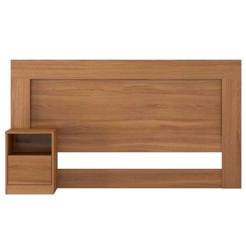 Cabeceira Box Casal London cMesa Branco - Lar Sereno